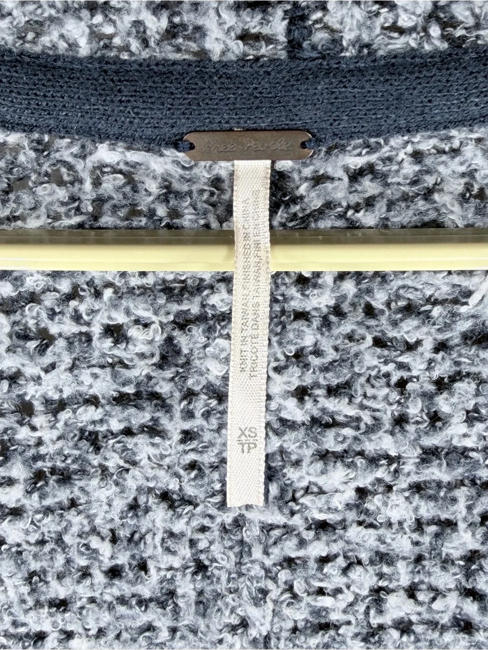 🩶 Free People BFF Cardigan Gray Bouclé Dolman Slouchy Sweater XS
